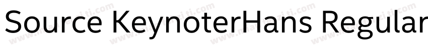 Source KeynoterHans Regular GBpc HU字体转换